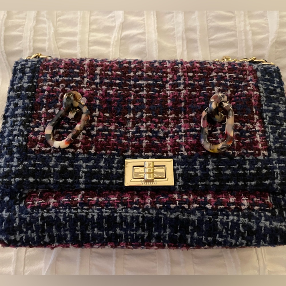 White House Black Market Tweed Crossbody Bag and Stella Dot Earrings Combo